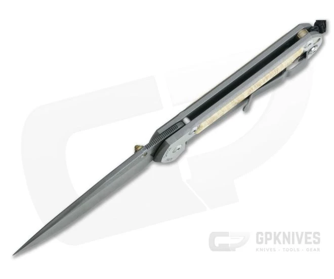 Chris Reeve Large Sebenza 21 Left Hand Raindrop Damascus Box Elder Wood Inlays 1097-001 - Image 3