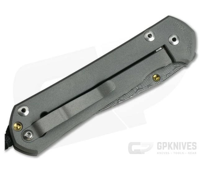 Chris Reeve Large Sebenza 21 Morning Sun Unique Damascus Citrine Cabochon 1114-02 - Image 2