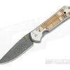 Chris Reeve Damascus Large Sebenza 21 Spalted Beech Wood Inlays 1168-01