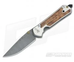 Chris Reeve Damascus Large Sebenza 21 Thuya Wood Inlays