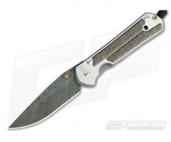 Chris Reeve Large Sebenza 21 Damascus Striped Platan Wood Inlays 1240