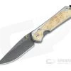 Chris Reeve Large Sebenza 31 Box Elder Inlay Boomerang Damascus