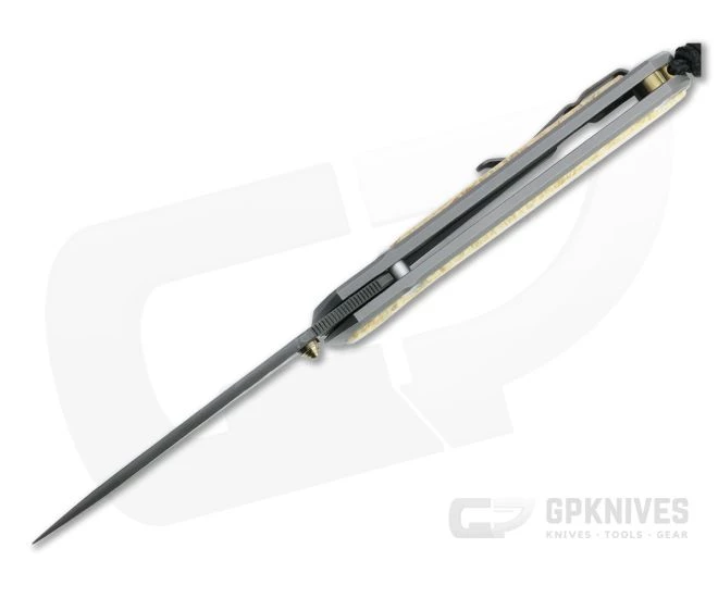 Chris Reeve Large Sebenza 31 Raindrop Damascus Box Elder Inlay Folder - Image 3