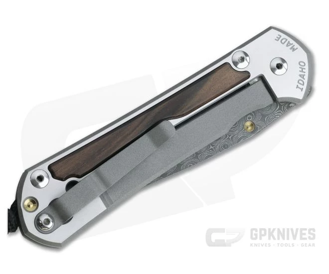 Chris Reeve Large Sebenza 31 Macassar Ebony Inlay Raindrop Damascus Folder - Image 2