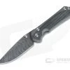 Chris Reeve Large Sebenza 31 Black Canvas Micarta Inlay Boomerang Damascus Drop Point