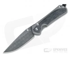 Chris Reeve Large Sebenza 31 Black Canvas Micarta Inlay Raindrop Damascus Folder 003