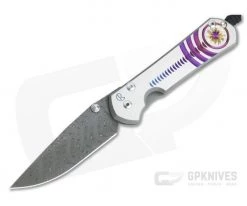 Chris Reeve Large Sebenza 31 Unique Graphic Boomerang Damascus Folder 003