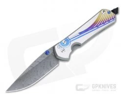 Chris Reeve Large Sebenza 31 Unique Graphic Boomerang Damascus Drop Point