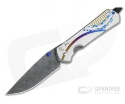 Chris Reeve Large Sebenza 31 Unique Graphic Raindrop Damascus Folder 001