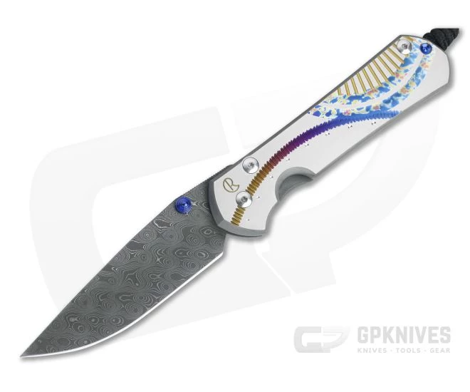 Chris Reeve Large Sebenza 31 Unique Graphic Raindrop Damascus Folder 001