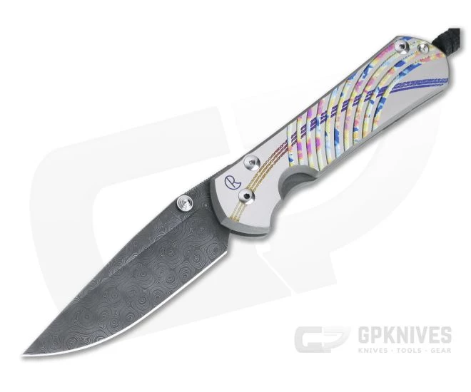 Chris Reeve Large Sebenza 31 Unique Graphic Raindrop Damascus Drop Point
