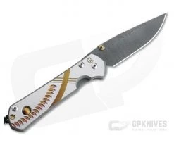 Chris Reeve Large Sebenza 31 LH Unique Graphic w/ Tiger's Eye Cabochon Ladder Damascus