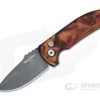 Protech Les George SBR Nichols Damascus "Del Fuego" #2 Custom Anodized Automatic LG-DFD20