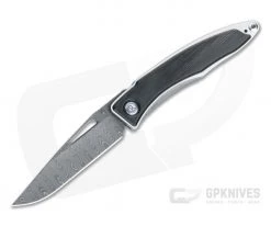 Chris Reeve Mnandi Ladder Damascus Bog Oak Gentleman's Frame Lock Folder 001