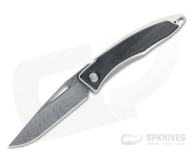Chris Reeve Mnandi Ladder Damascus Bog Oak Gentleman's Frame Lock Folder 001