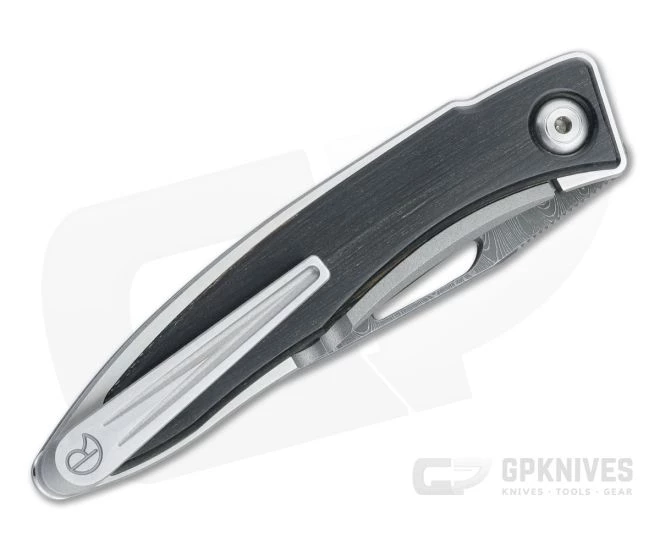 Chris Reeve Mnandi Ladder Damascus Bog Oak Gentleman's Frame Lock Folder 001 - Image 2