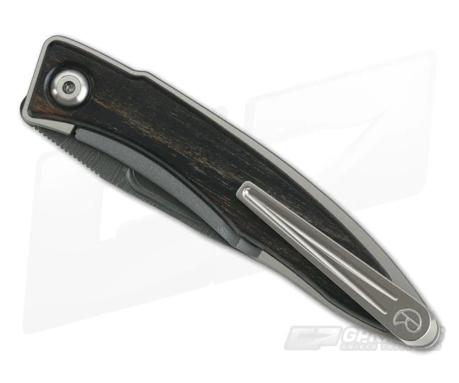 Chris Reeve Mnandi Left Handed Macassar Ebony Wood with Thomas Ladder Damascus - Image 2