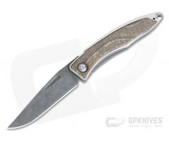 Chris Reeve Mnandi Platan Wood with Nichols Raindrop Damascus MNA-1114-01