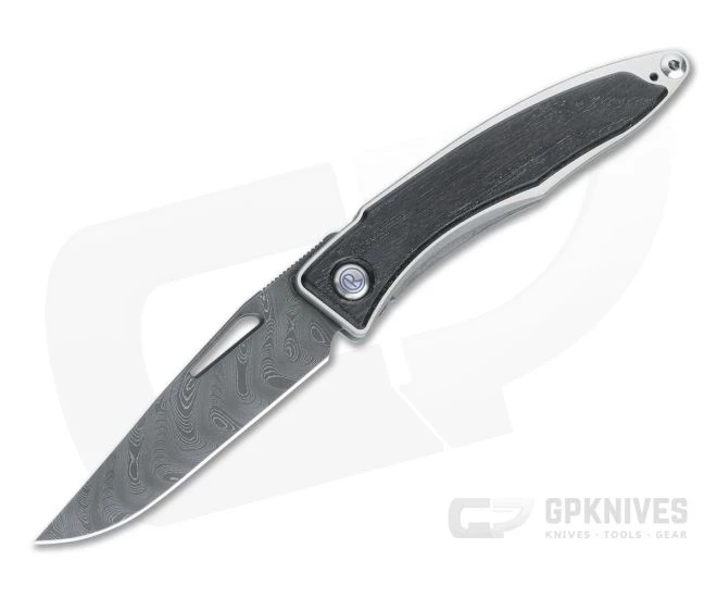 Chris Reeve Mnandi Bog Oak Boomerang Damascus Frame Lock Folder 003