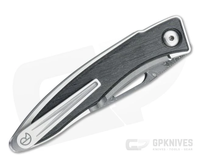 Chris Reeve Mnandi Bog Oak Boomerang Damascus Frame Lock Folder 003 - Image 2