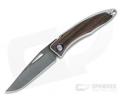 Chris Reeve Mnandi Macassar Ebony Boomerang Damascus Frame Lock Folder MNA-1120-002
