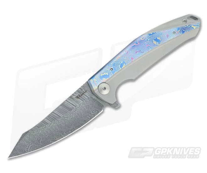Reate New Prototype Frame Lock Flipper Damascus