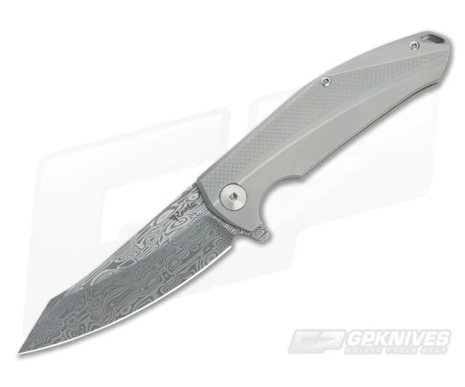 Reate Prototype Frame Lock Flipper Damascus