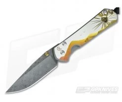 Chris Reeve Small Sebenza 21 Nichols Damascus Morning Sun with Citrine 1058-05