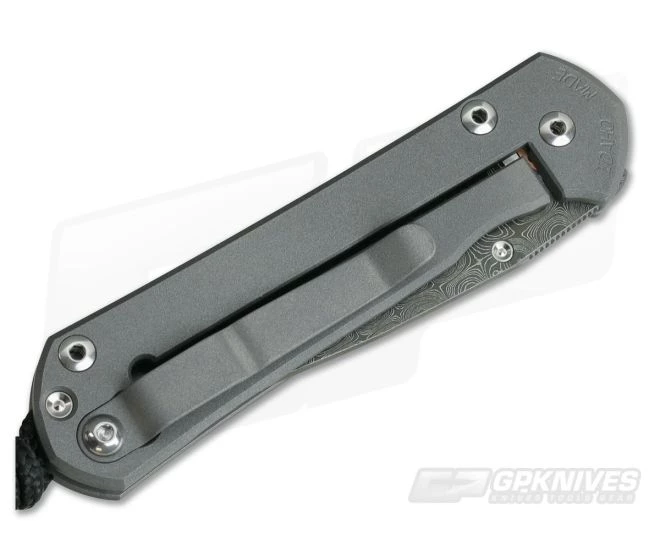 Chris Reeve Damascus Small Sebenza 21 Unique Graphic Ruby Cabochon - Image 2