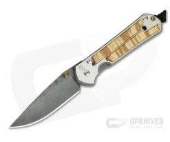 Chris Reeve Small Sebenza 21 Spalted Beech Wood Nichols Raindrop Damascus 1168