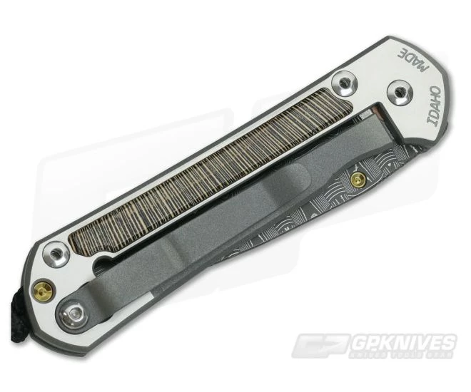 Chris Reeve Small Sebenza 21 Striped Platan Wood Basketweave Damascus S21-1236 - Image 2