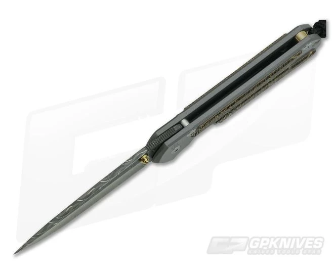 Chris Reeve Small Sebenza 21 Striped Platan Wood Basketweave Damascus S21-1236 - Image 3