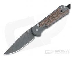 Chris Reeve Small Sebenza 21 Inlay Natural Canvas Micarta Damascus Raindrop Drop Point