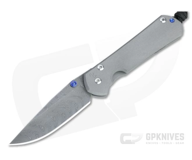 Chris Reeve Small Sebenza 31 Boomerang Damascus Titanium Folding Knife 004