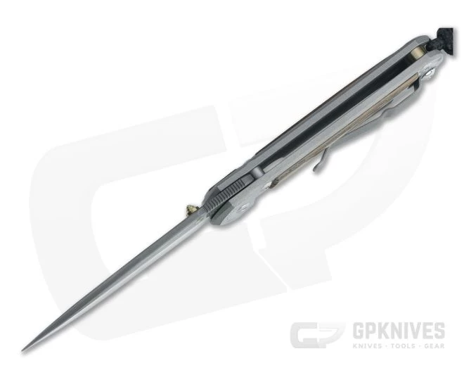 Chris Reeve Small Sebenza 31 Left Handed Boomerang Damascus Bog Oak Inlay Frame Lock Folder - Image 3