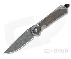 Chris Reeve Small Sebenza 31 Raindrop Damascus Bog Oak Inlaid Folding Knife 001
