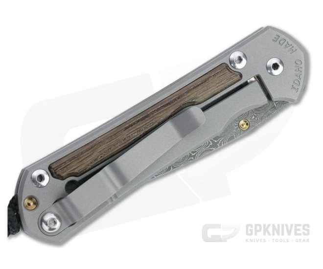 Chris Reeve Small Sebenza 31 Raindrop Damascus Bog Oak Inlaid Folding Knife 001 - Image 2