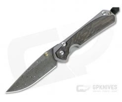 Chris Reeve Small Sebenza 31 Raindrop Damascus Bog Oak Inlaid Folding Knife 002