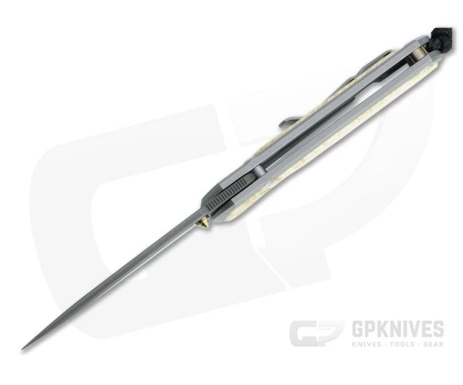 Chris Reeve Small Sebenza 31 Raindrop Damascus Box Elder Inlaid Titanium Folding Knife 002 - Image 3