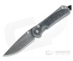 Chris Reeve Small Sebenza 31 Black Canvas Micarta Inlay Boomerang Damascus Folder 003