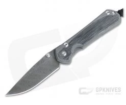 Chris Reeve Small Sebenza 31 Black Canvas Micarta Inlay Boomerang Damascus Folder 005
