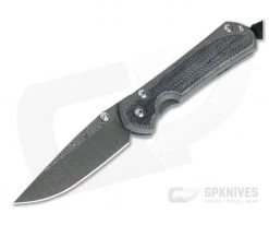Chris Reeve Small Sebenza 31 Black Canvas Micarta Inlay Ladder Damascus
