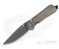 Chris Reeve Small Sebenza 31 Natural Canvas Micarta Inlay Raindrop Damascus 001