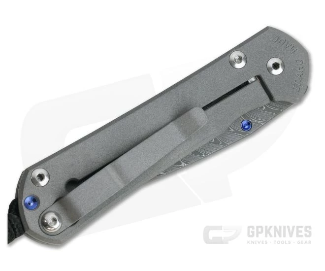 Chris Reeve Small Sebenza 31 Night Sky Unique Mother of Pearl Cabochon Boomerang Damascus Folder 001 - Image 2