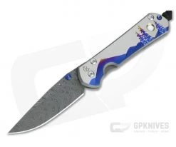 Chris Reeve Small Sebenza 31 Night Sky Unique Mother of Pearl Cabochon Boomerang Damascus Folder