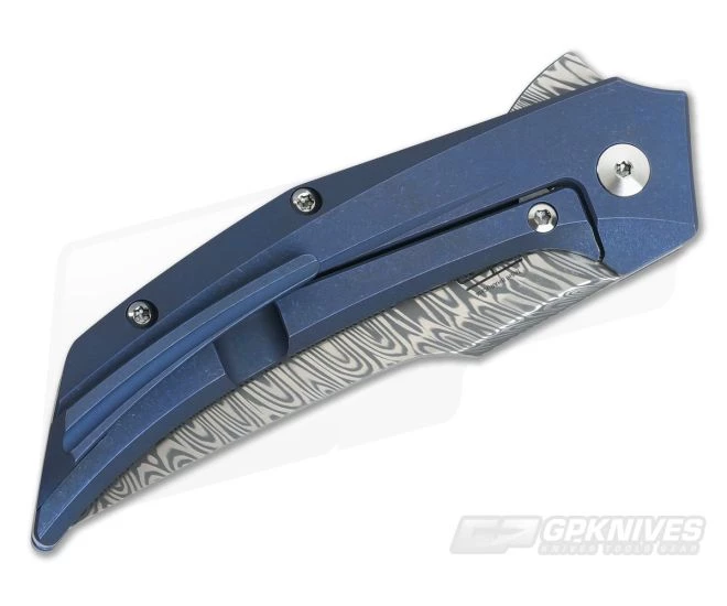 Reate Knives Star Boy Blue Titanium Bharucha Damasteel - Image 2