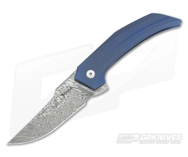 Reate Knives Star Boy Blue Titanium Bharucha Damasteel
