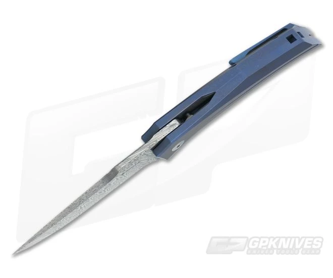 Reate Knives Star Boy Blue Titanium Bharucha Damasteel - Image 3