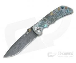 Spartan Harsey Folder Special Edition Plague Doctor Nichols Damascus Folder 033
