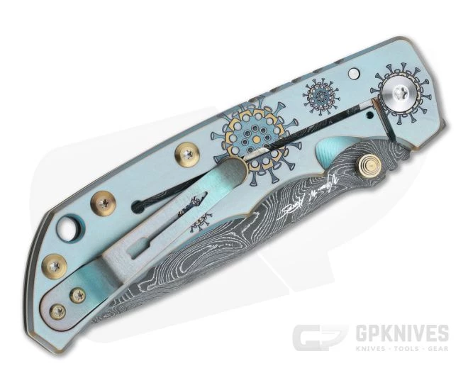 Spartan Harsey Folder Special Edition Plague Doctor Nichols Damascus Folder 033 - Image 2